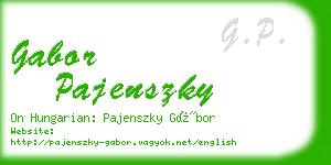 gabor pajenszky business card